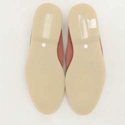 Pre Owned Loro Piana Pink Suede Summer Charms Walk Slip On Loafers Size 38