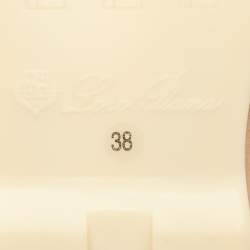 Pre Owned Loro Piana Beige Suede Summer Charms Walk Loafers Size 38