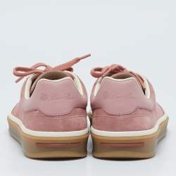مملوكة مسبقًا Loro Piana Pink Suede Tennis Walk Sneakers Size 39.5