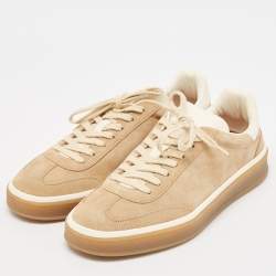 Loro Piana Beige Suede Tennis Walk Sneakers Size 40