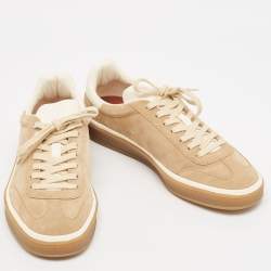 Loro Piana Beige Suede Tennis Walk Sneakers Size 40