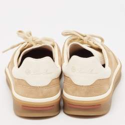 Loro Piana Beige Suede Tennis Walk Sneakers Size 40