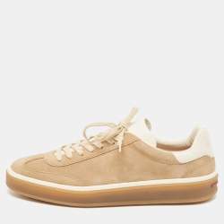 Loro Piana Beige Suede Tennis Walk Sneakers Size 40