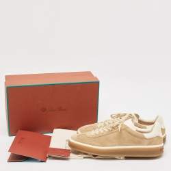 Loro Piana Beige Suede Tennis Walk Sneakers Size 40