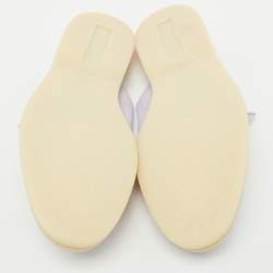 Pre Owned Loro Piana Light Purple Suede Babouche Charms Walk Flat Mules Size 38