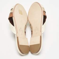 Loro Piana Multicolor Ostrich Aida Flat Slides Size 38