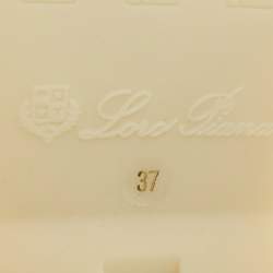 Pre Owned Loro Piana Pink Suede Babouche Charms Walk Sandals Size 37