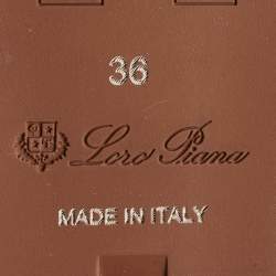 Pre Owned Loro Piana Teal Green Suede and Fur Winter Nuages Sneakers Size 36