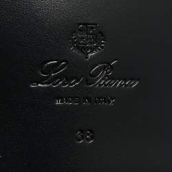 Pre Owned Loro Piana Grey Suede Mindil Slingback Thong Sandals Size 38