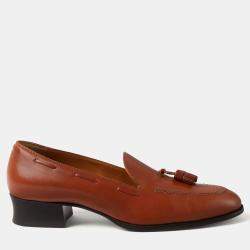Pre Owned Loro Piana Serge Tassel 39 Glazed Honey Calfskin Loafer