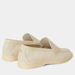 Pre Owned Loro Piana Summer Walk 39.5 Nougat Suede Loafer