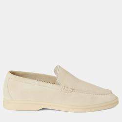 Pre Owned Loro Piana Summer Walk 39.5 Nougat Suede Loafer