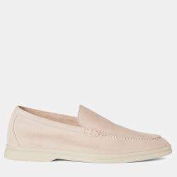 Pre Owned Loro Piana Summer Walk 39 Light Petal Suede Loafer