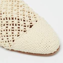 مملوكة مسبقًا Loro Piana Size 35.5 Cream Crochet Mules