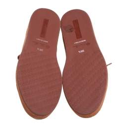 Pre Owned Loro Piana Tan Suede Low Top Nuages Sneakers Size 38.5