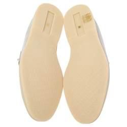 Pre Owned Loro Piana Off White Suede Summer Charms Walk Moccasin Size 36