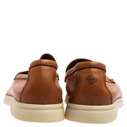 Pre Owned Loro Piana Tan Leather Summer Walk Loafers Size 39