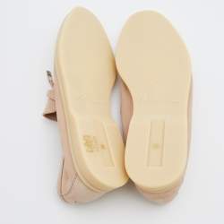 Pre Owned Loro Piana Beige Suede Summer Charms Walk Loafers Size 38