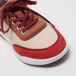 Pre Owned Loro Piana Multicolored Suede Play Low Top Sneakers  Size 37