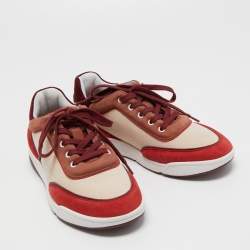 Pre Owned Loro Piana Multicolored Suede Play Low Top Sneakers  Size 37