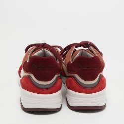 Pre Owned Loro Piana Multicolored Suede Play Low Top Sneakers  Size 37