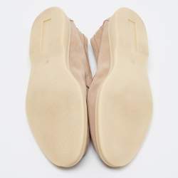 Pre Owned Loro Piana Beige Suede Summer Charms Walk Slip on Loafers Size 40