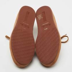 Pre Owned Loro Piana Brown Suede Nuages Low Top Sneakers Size 38.5