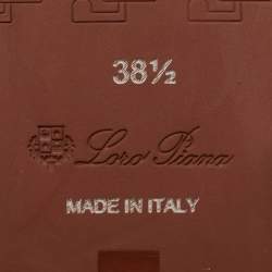 Pre Owned Loro Piana Brown Suede Nuages Low Top Sneakers Size 38.5