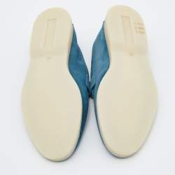 Pre Owned Loro Piana Blue Suede Summer Charms Walk Loafers Size 40