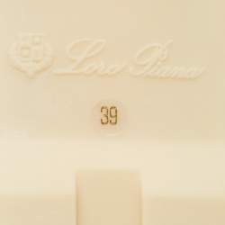 Pre Owned Loro Piana Light Grey Nubuck Leather Summer Charms Walk Loafers Size 39