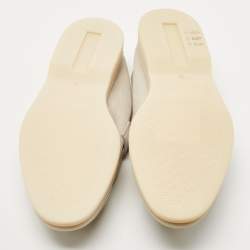 Pre Owned Loro Piana Light Grey Nubuck Leather Summer Charms Walk Loafers Size 39