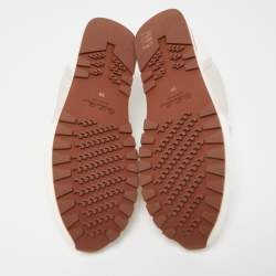 Pre Owned Loro Piana Two Tone Suede and Neoprene My Wind Sneakers Size 39