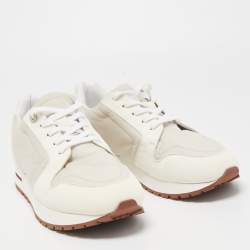 Pre Owned Loro Piana Two Tone Suede and Neoprene My Wind Sneakers Size 39