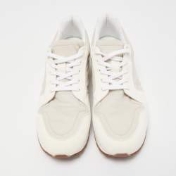 Pre Owned Loro Piana Two Tone Suede and Neoprene My Wind Sneakers Size 39