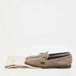Loro Piana Grey Suede Slip On Loafers Size 41