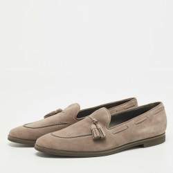 Loro Piana Grey Suede Slip On Loafers Size 41