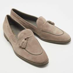 Loro Piana Grey Suede Slip On Loafers Size 41
