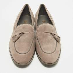Loro Piana Grey Suede Slip On Loafers Size 41