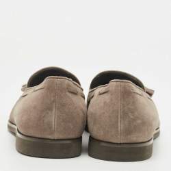Loro Piana Grey Suede Slip On Loafers Size 41