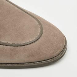 Loro Piana Grey Suede Slip On Loafers Size 41