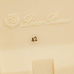 Pre Owned Loro Piana Beige Suede Summer Charms Walk Loafers Size 42