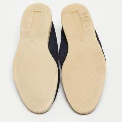 Pre Owned Loro Piana Navy Blue Suede Summer Charms Walk Loafers Size 37