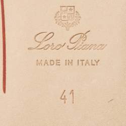 Pre Owned حذاء سلايد فلات لورو بيانا سامر تشارمز سويدي عنا�بي مقاس 41