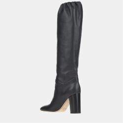 Pre Owned Loro Piana Leather Knee Length Boots 38