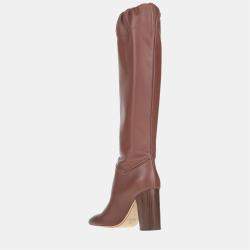 Loro Piana Leather Knee Length Boots 40