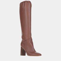 Loro Piana Leather Knee Length Boots 40