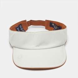Pre Owned Loro Piana Off White Nylon 28 Matches Visor M