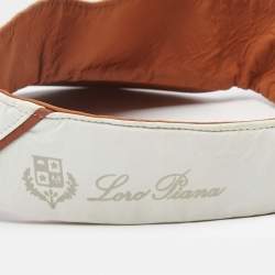 Pre Owned Loro Piana Off White Nylon 28 Matches Visor M
