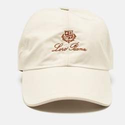 Pre Owned Loro Piano Cream Logo Embroidered Storm System Baseball Cap M