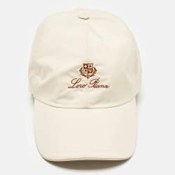 Pre Owned Loro Piano Cream Logo Embroidered Storm System Baseball Cap M